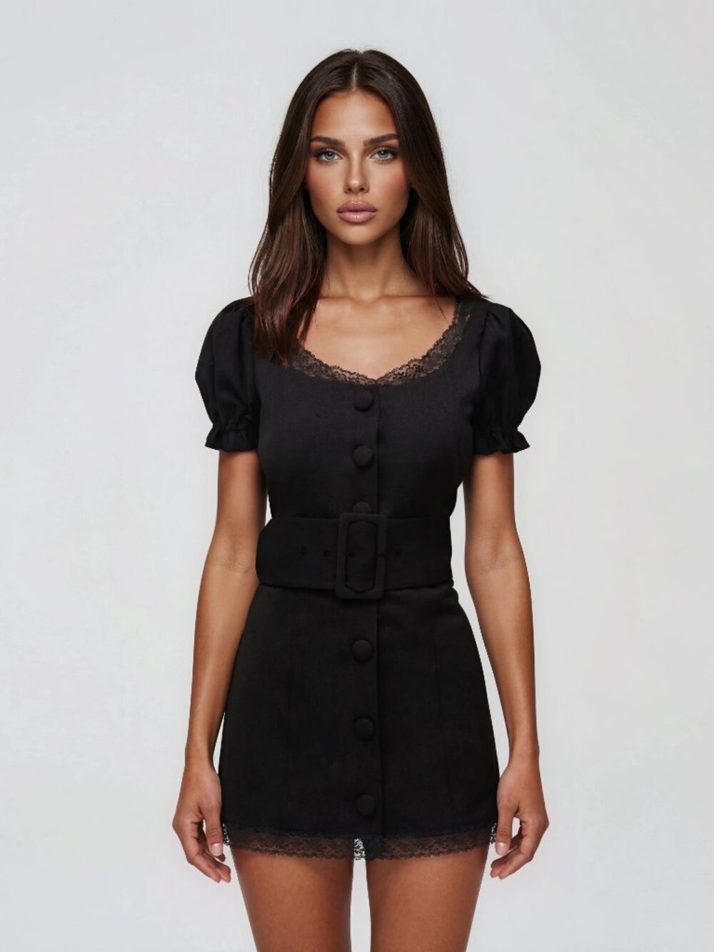 For Love & Lemons Shawna Mini Dress - Black